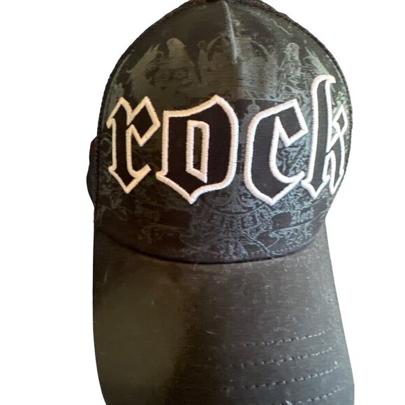 Hard Rock Cafe Black on Black ROCK Chicago Hat Cap Adjustable - Picture 2 of 7